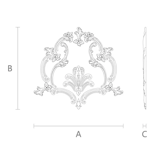 Unfinished  onlays set with additional flower elements